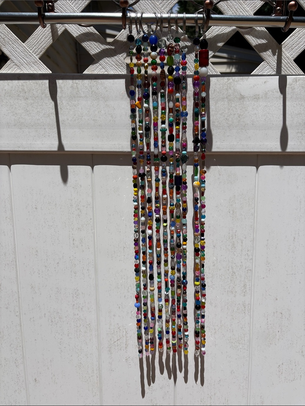 10 strands 24 inches long Handmade Multi-Color Beaded Curtain Panel